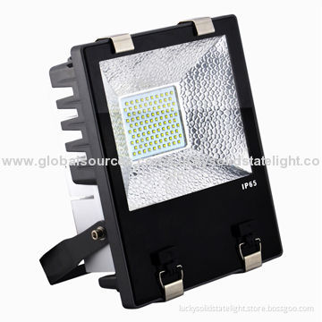 100W LED Floodlight with Meanwell Driver, 85-277V AC Operating Voltage